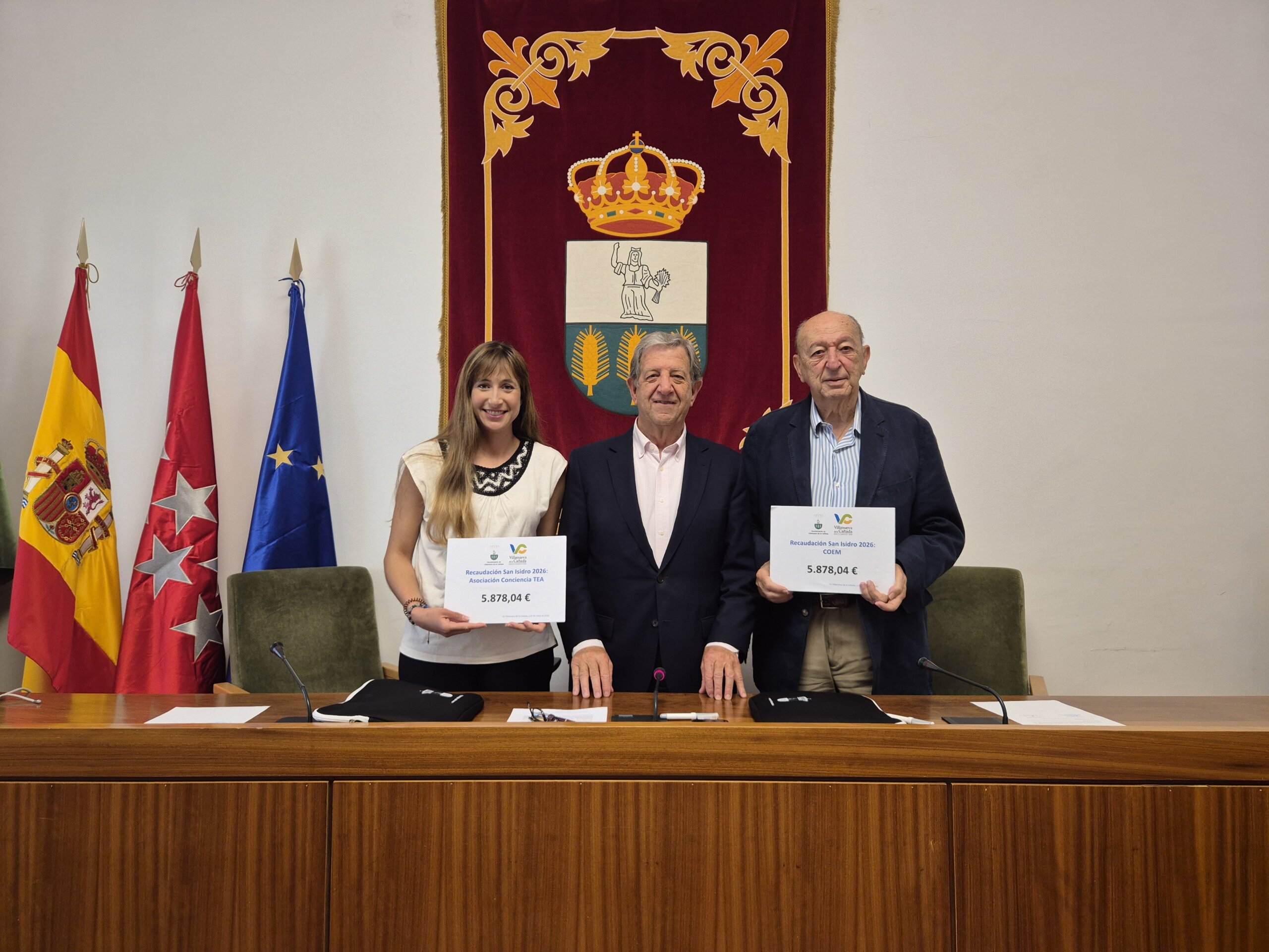 Entrega de recaudación San Isidro 2026.