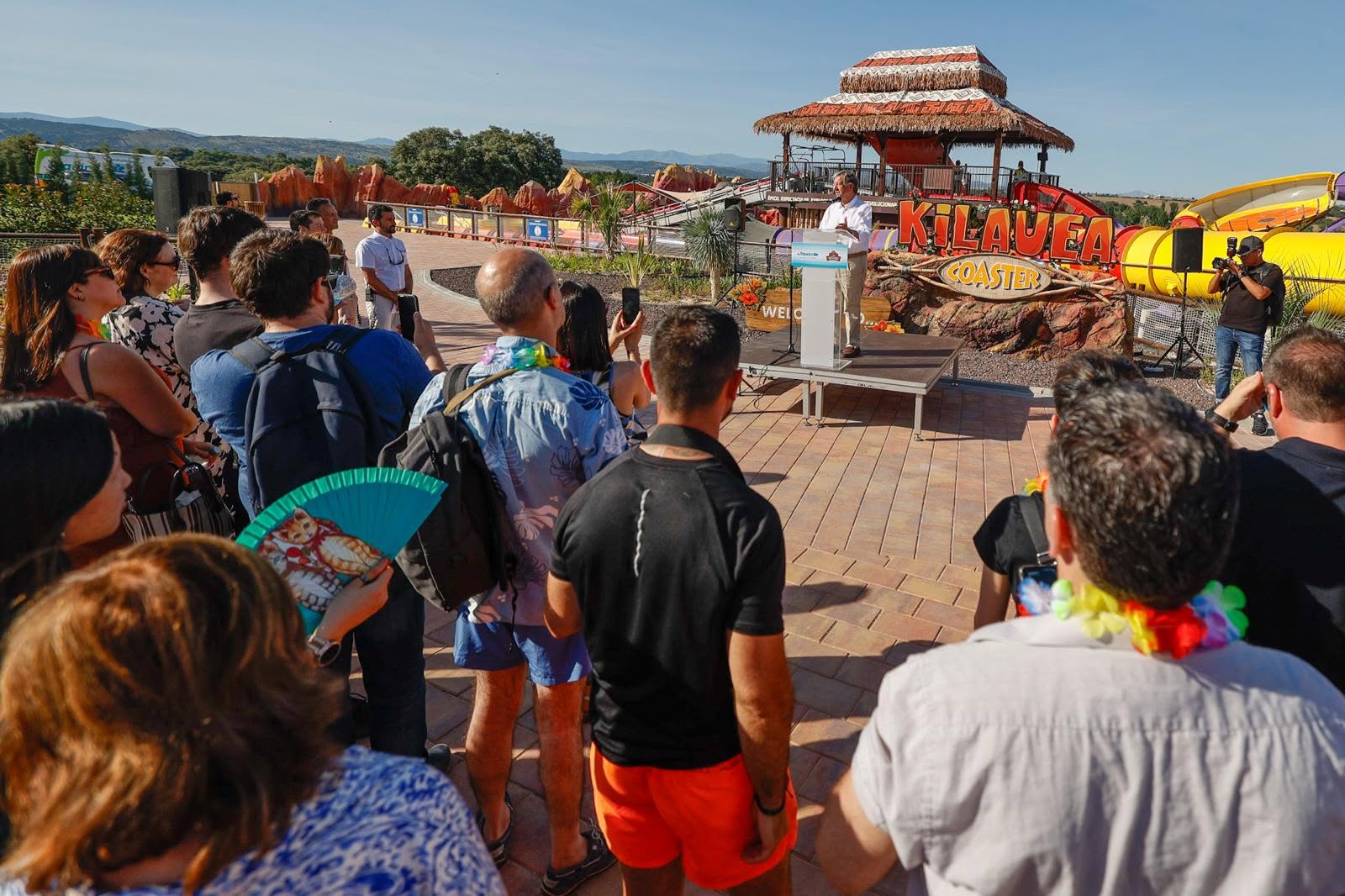 Presentación de la atracción Kilawuea, en Aquopolis.