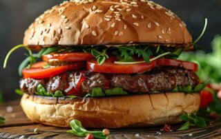 Hamburguesa. Imagen de archivo.