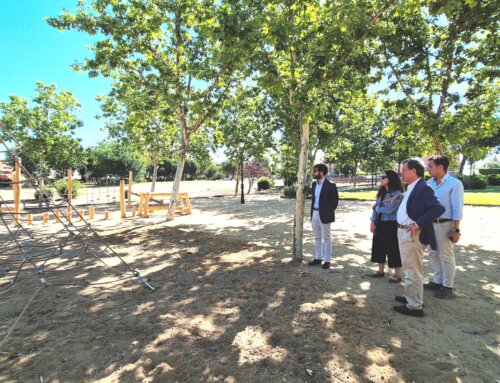 Visita de las obras de mejora en áreas recreativas infantiles