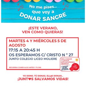 Cartel campaña donación de sangre.