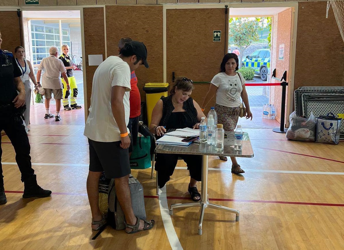 Finaliza la acogida de las personas evacuadas.