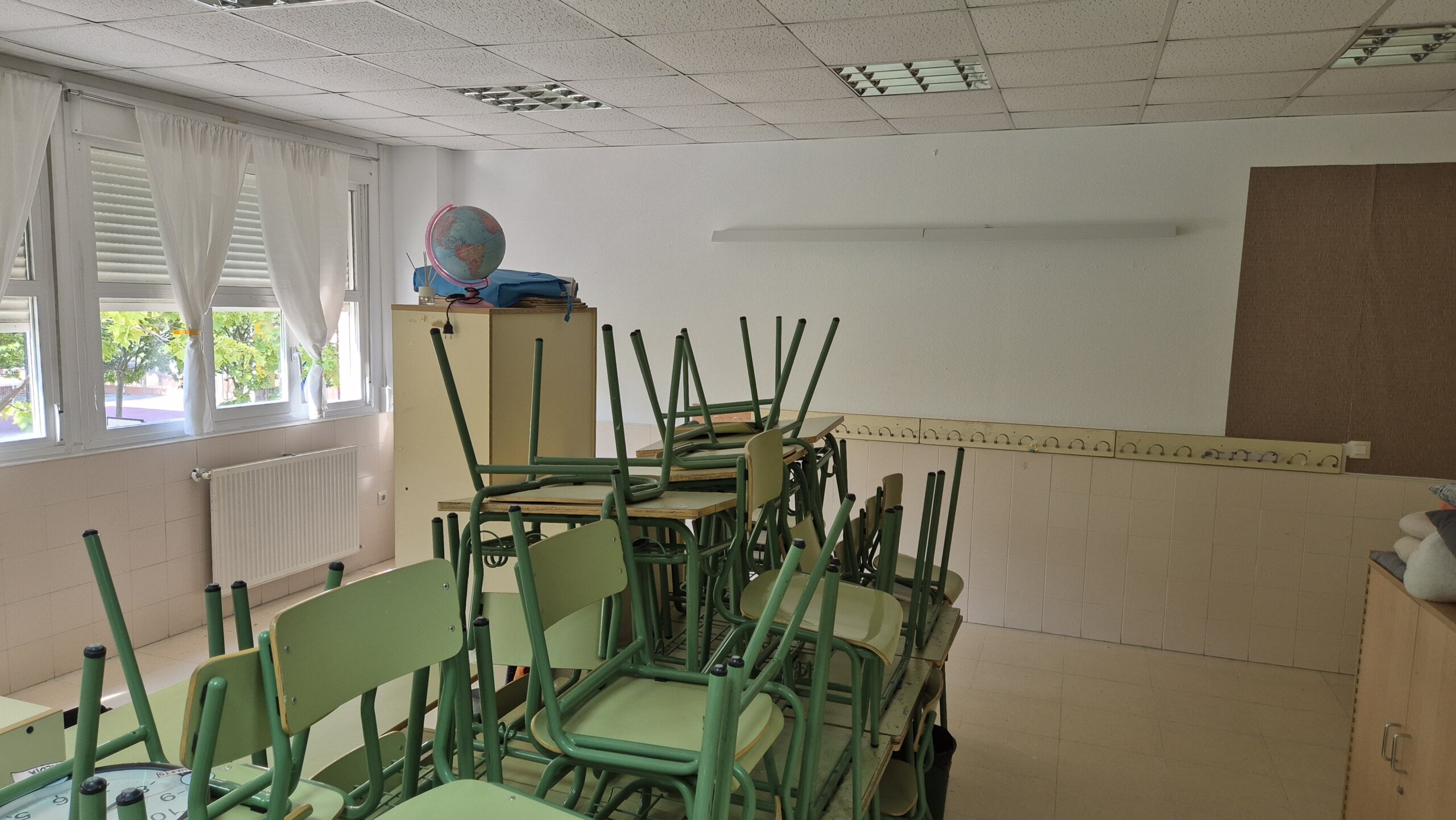 Aula recién pintada en el CEIPSO Padre Garralda.
