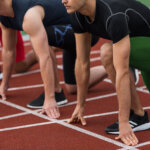 Deportistas en campeonato de pentatlón.