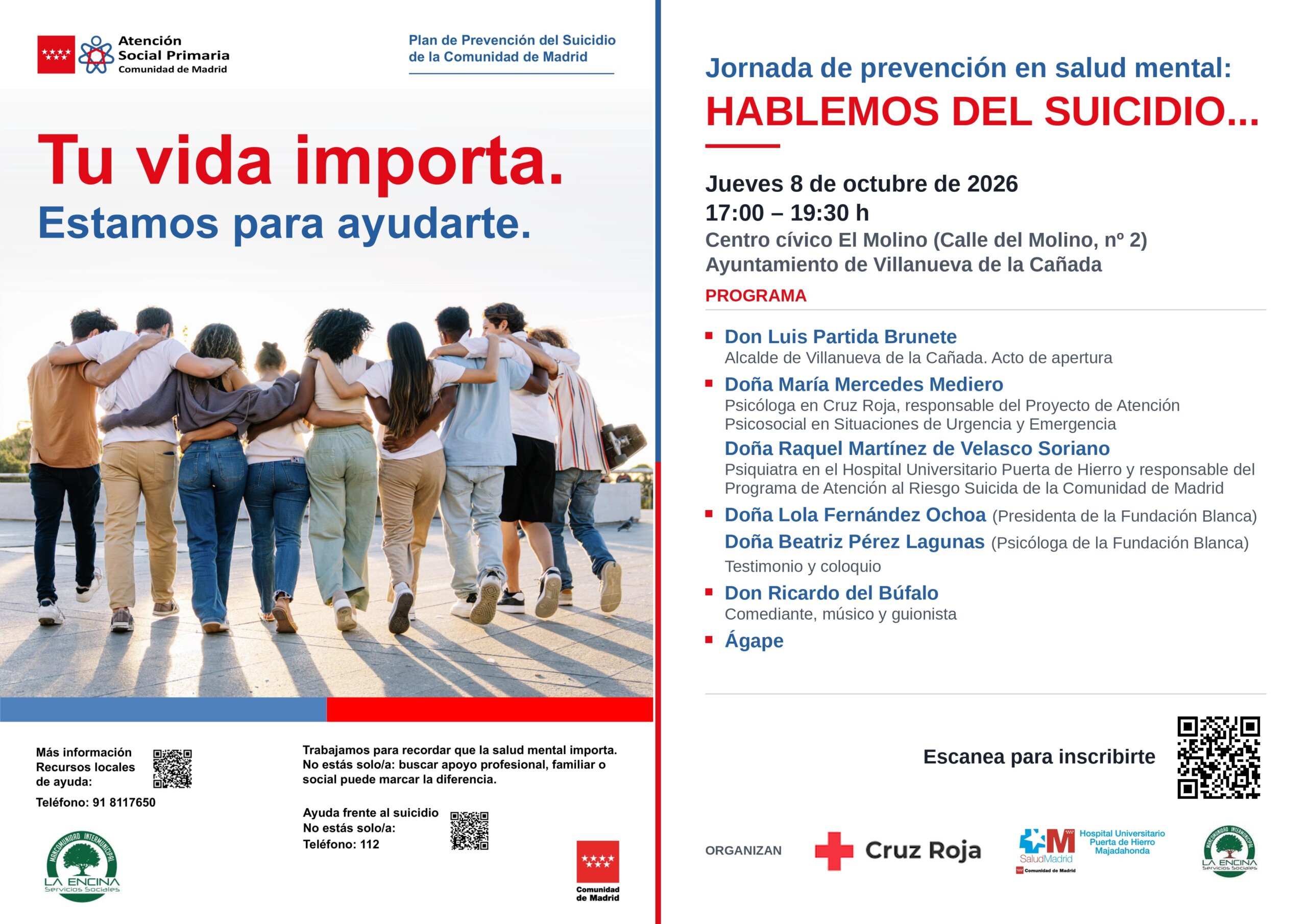 Cartel de la Jornada de Salud Mental.