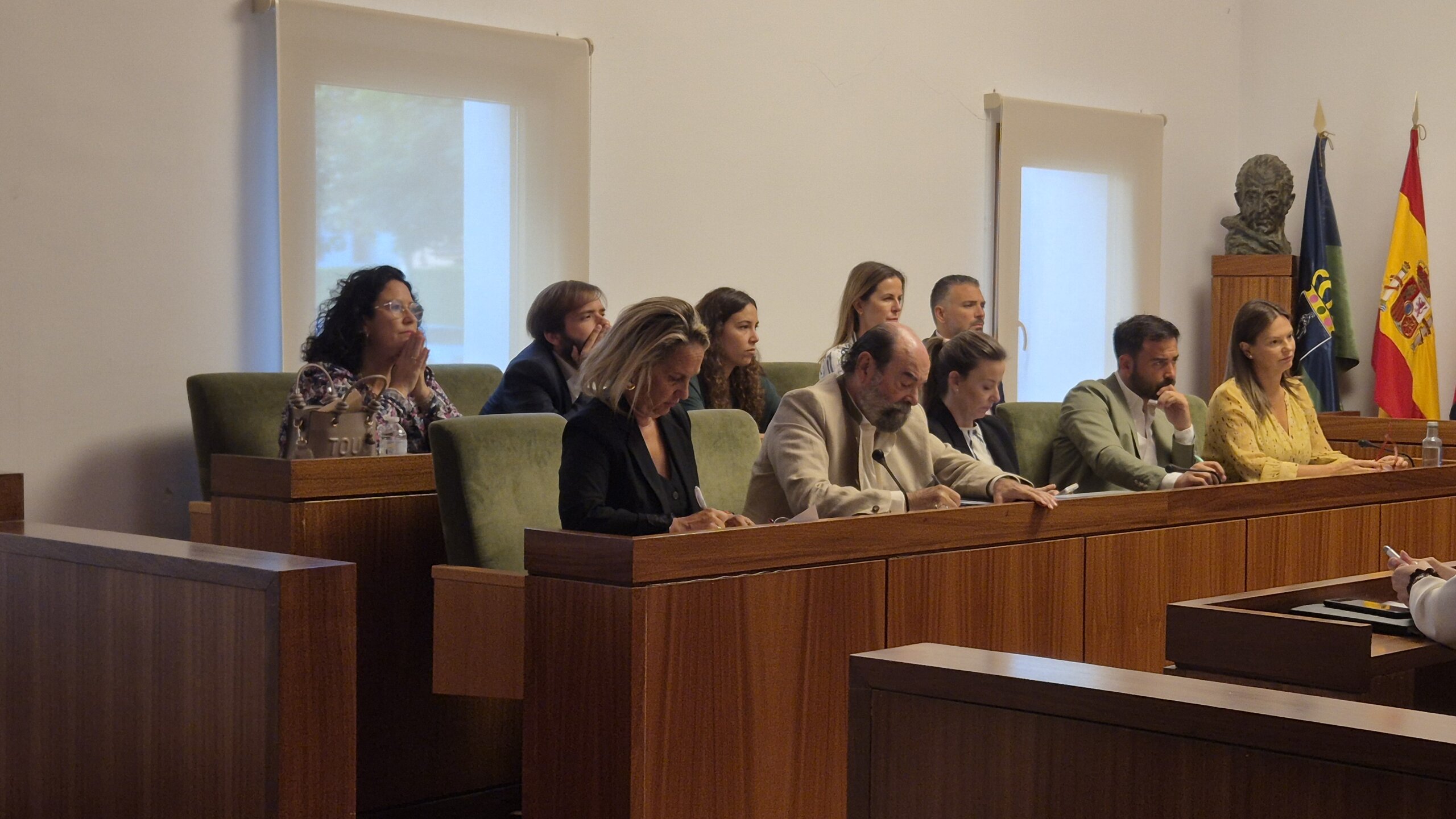 Concejales del grupo municipal del PP en la sesión del Pleno.