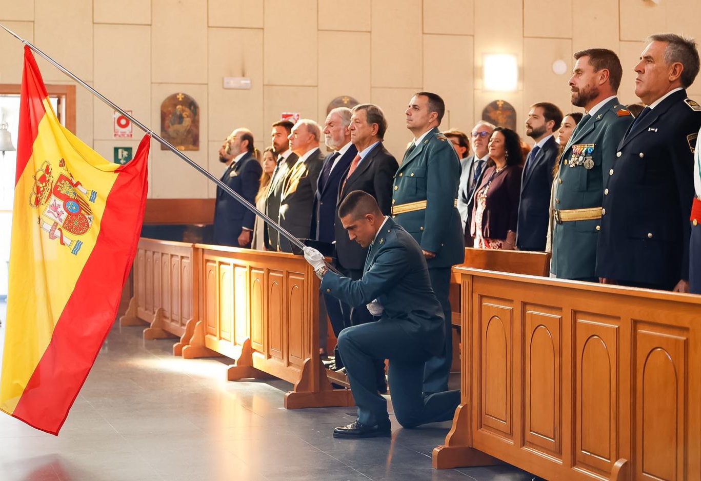 Momento de ofrenda durante la misa de la celebración de la Virgen del Pilar, el 12 de octubre de 2026.
