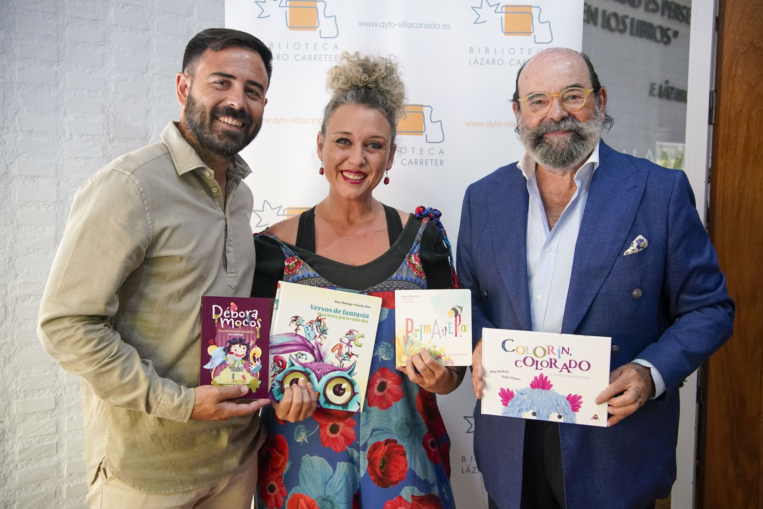 El concejal de Deportes, la autora y el concejal de Cultura.