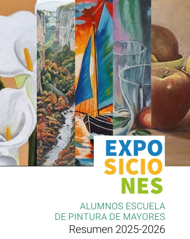 Cartel de la exposición de los alumnos de la ‘Escuela de pintura de mayores’.EXPOSICIÓN Cartel de la exposición de los alumnos de la 'Escuela de pintura de mayores'.